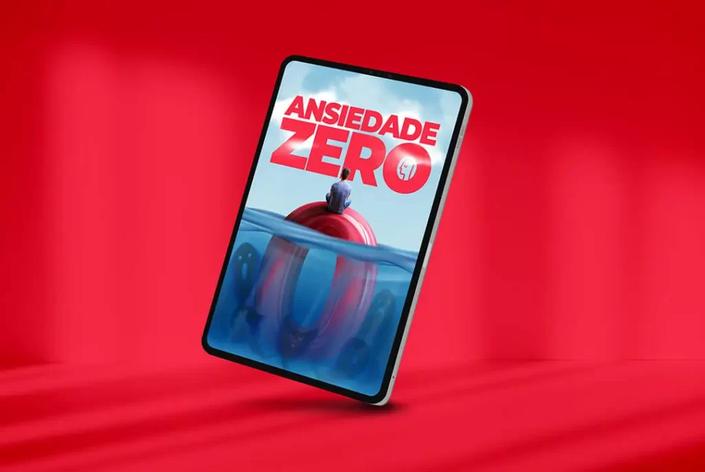 Infoproduto criado pela Agência de Marketing Digital Asirios para o programa Ansiedade Zero